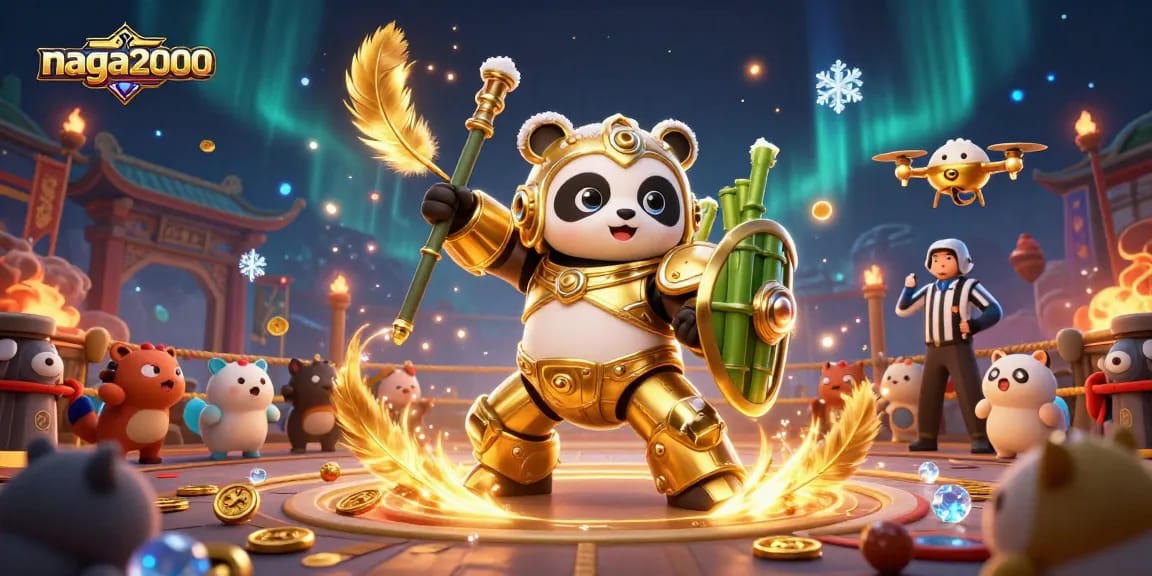Permainan slot di naga2000 dengan robot panda bertarung, menghasilkan pengalaman seru bagi pemain.