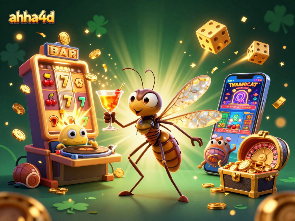 Slot jackpot berlimpah dengan karakter ahha4d yang penuh warna dan energik.