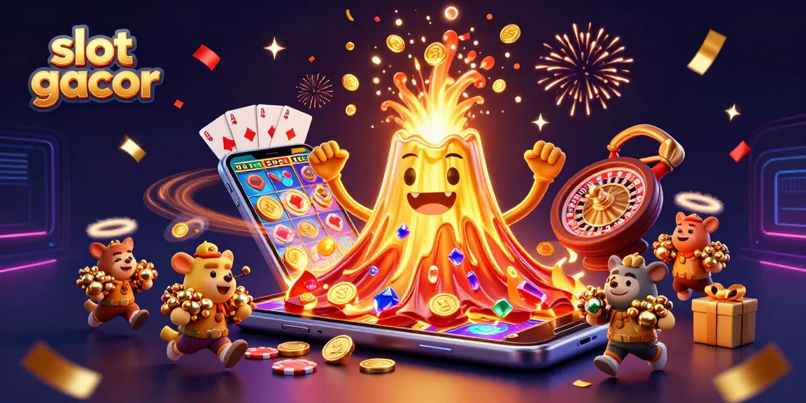 Win big with slot gacor in this vibrant, dynamic 3D casino illustration.