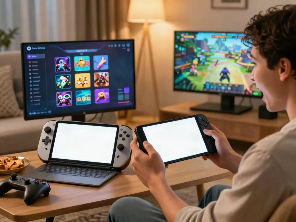 Engaged player enjoying yono games on smartphone in cozy setting