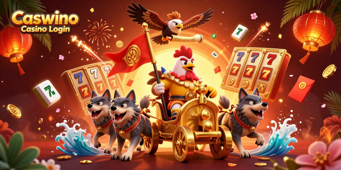 Join the excitement of Caswino Casino Login with this vibrant 3D illustration showcasing a thrilling gaming atmosphere.