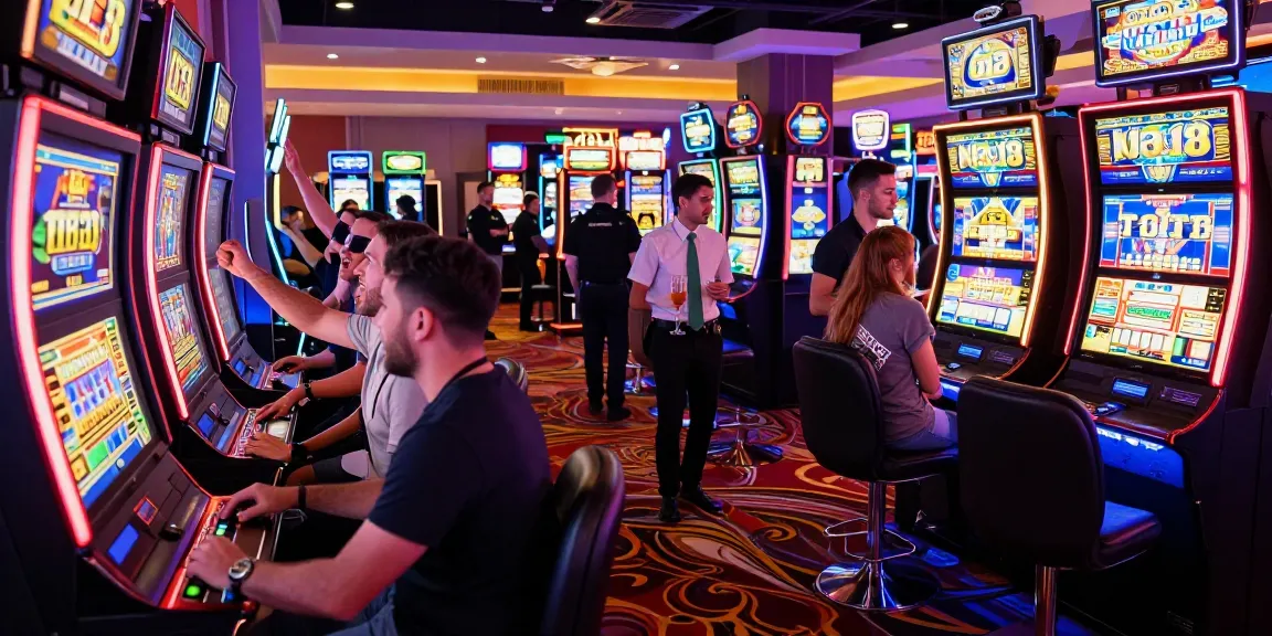 Exciting casino scene highlighting players winning at slot113 machines with vibrant atmosphere.
