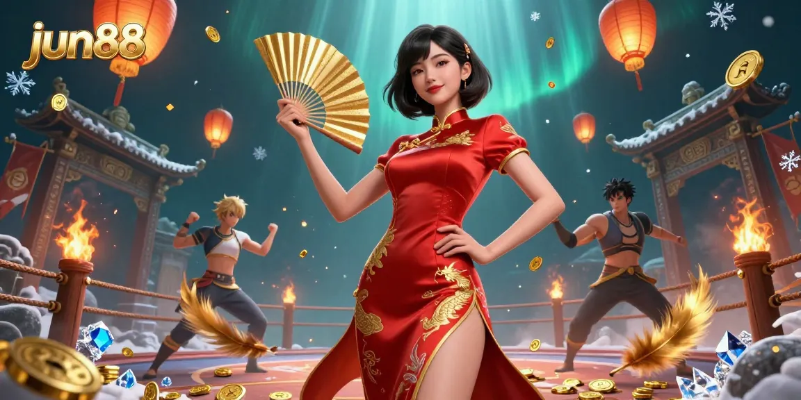 Experience thrilling bets with jun88 in an exquisite casino ambiance filled with golden coins.
