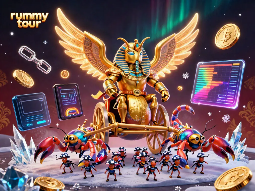 Permainan rummy tour yang seru dengan karakter unik dan elemen bertema kasino.