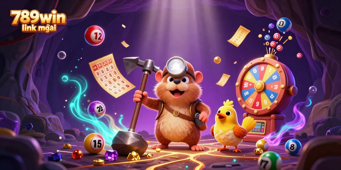 Engage with interactive fun in the festival scene at 789win link mới, featuring a playful mole and vibrant game elements.