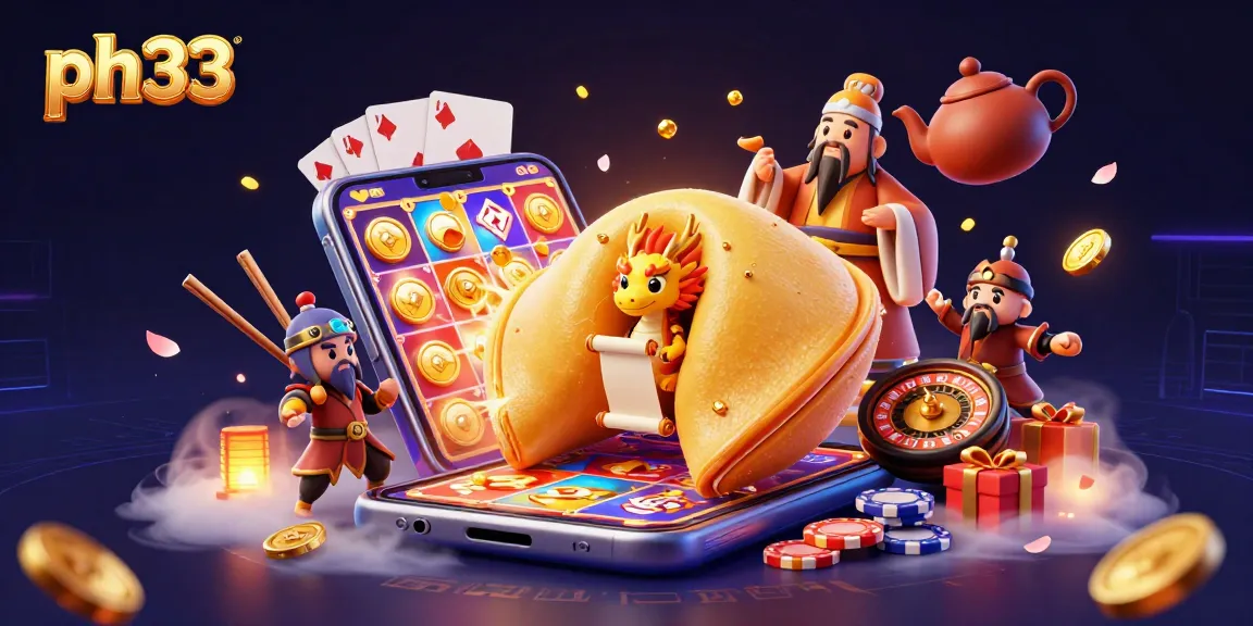 Experience the excitement of ph33 with a vibrant casino scene featuring interactive gaming elements and characters.