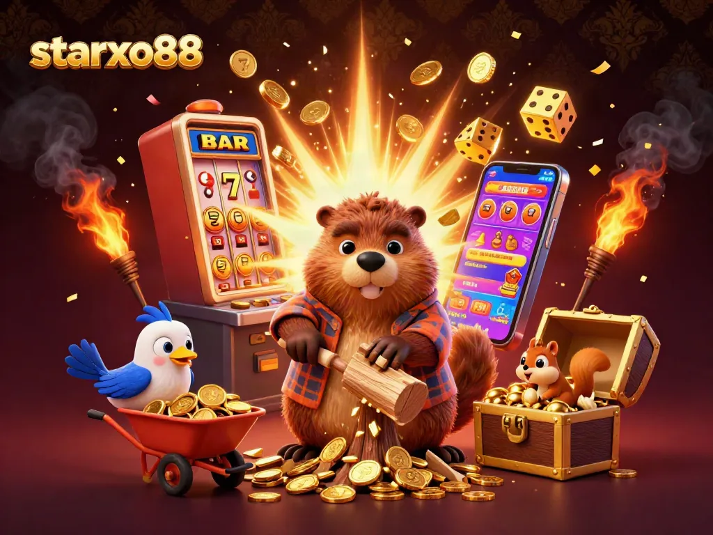 Experience starxo88's exciting scene featuring gold coins and dynamic gameplay in a vibrant casino