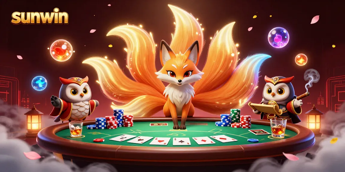 Engage in thrilling gameplay at sunwin with a vibrant casino scene featuring poker excitement.