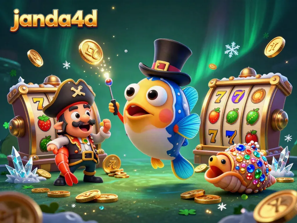 Menangkan koin emas dalam permainan slot janda4d dengan karakter ikan pemancing bertopi yang memikat!