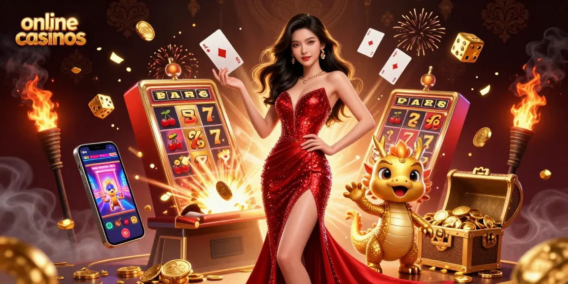 Engage in exciting online casinos with vibrant gaming elements and a stunning casino ambiance.
