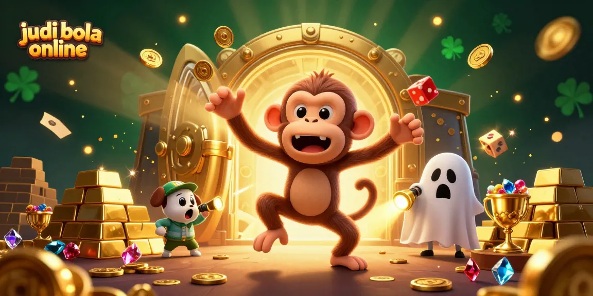 Experience thrilling judi bola online excitement with a ghost-hunting puppy in a vivid 3D casino scene.