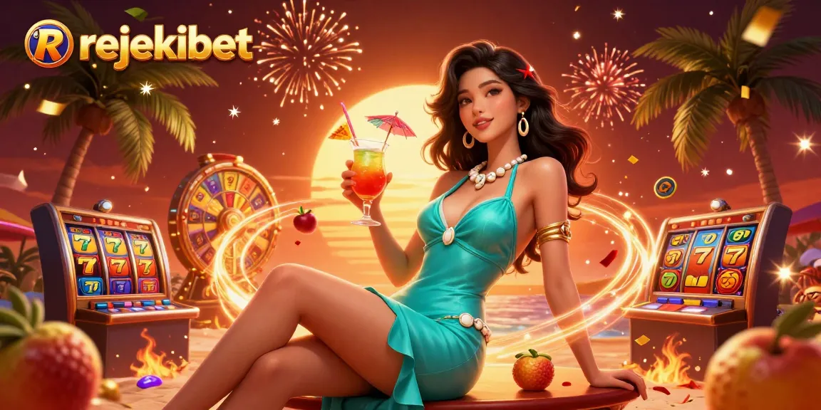 Spin to win with rejekibet at our vibrant beach casino, featuring exciting slot elements.