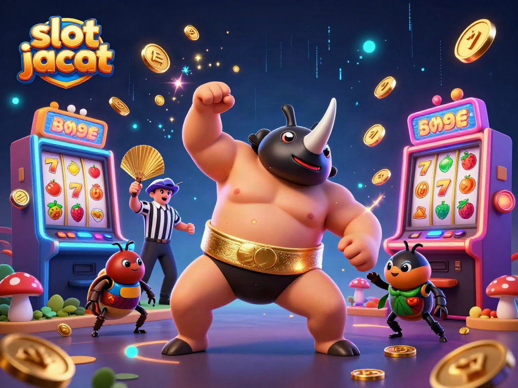 Experience the thrill of slots with a vibrant slot jackpot scene depicting animated characters and dynamic symbols.
