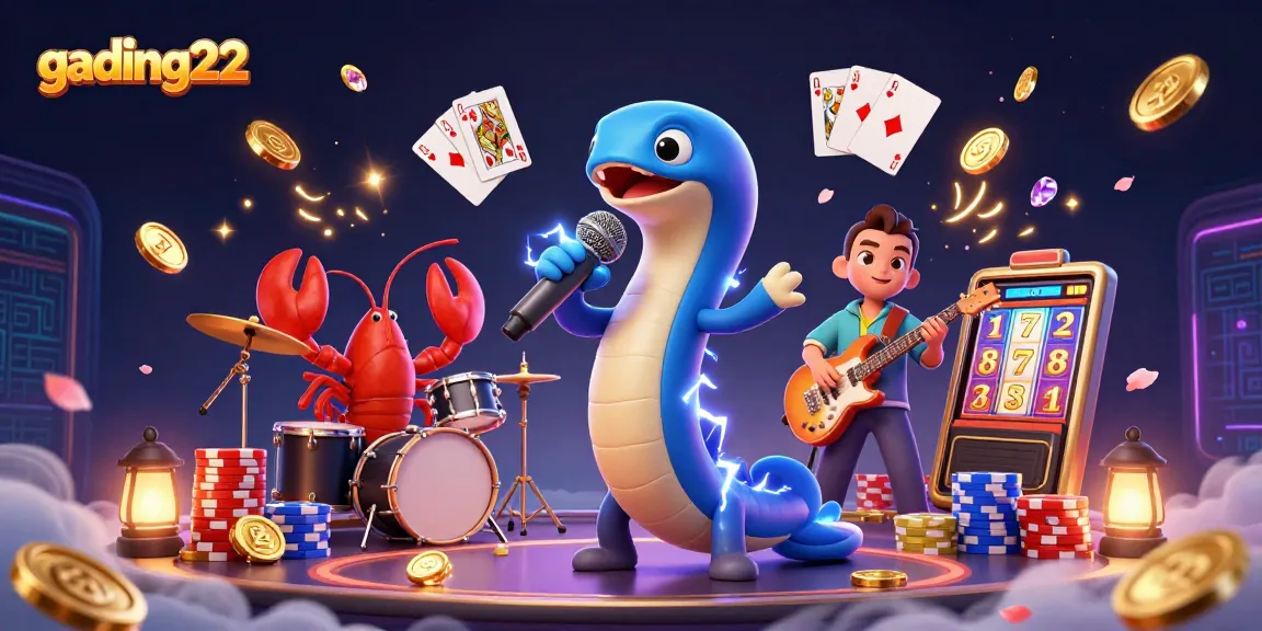 Experience thrilling gameplay with gading22 in a vibrant underwater casino scene, showcasing electric eel performers.