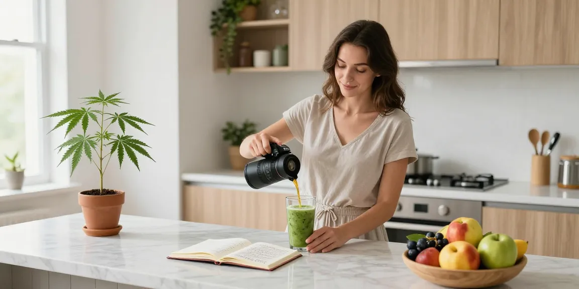 Legal vaping age in Cyprus represented by vibrant CBD smoothie preparation, emphasizing natural wellness.