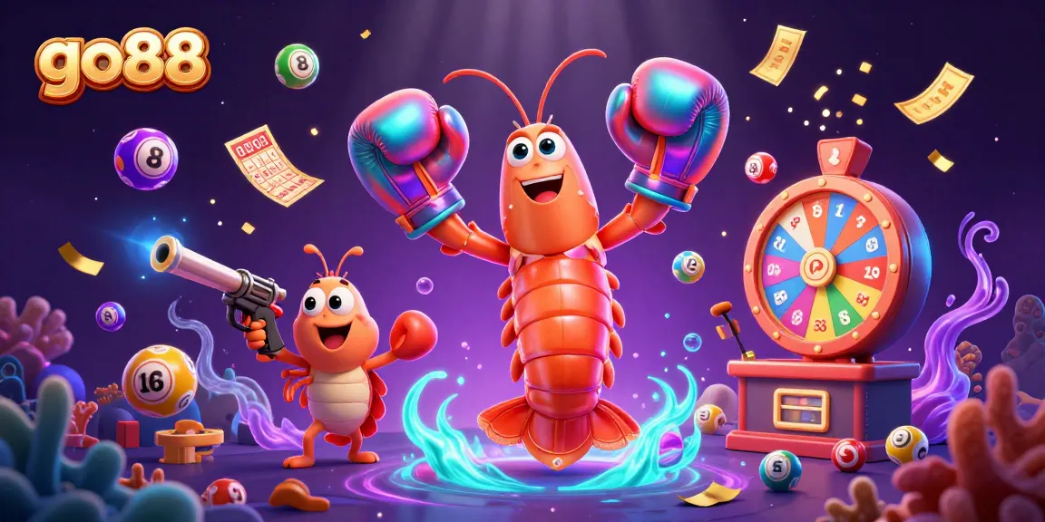 Experience thrilling jackpots with go88's dynamic casino scene featuring vibrant lottery visuals.
