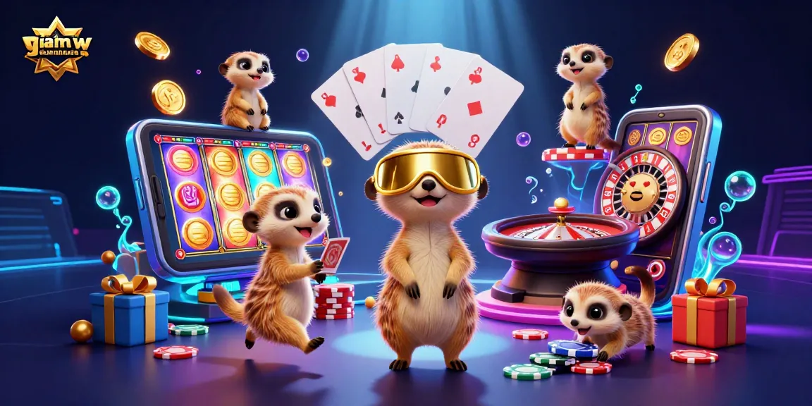 Experience the excitement of giaimanhacai as meerkats manage a bustling casino filled with thrilling games and sparkling chips.