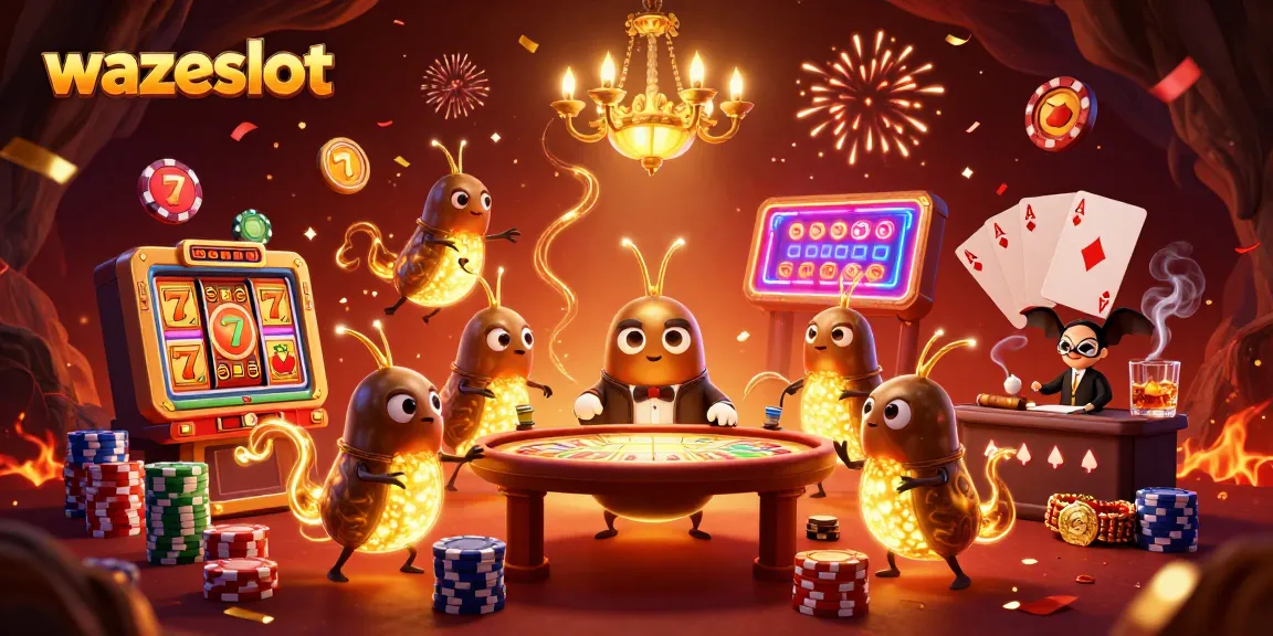 Experience the thrill at wazeslot with vibrant slots and dynamic games in a rich 3D casino scene.