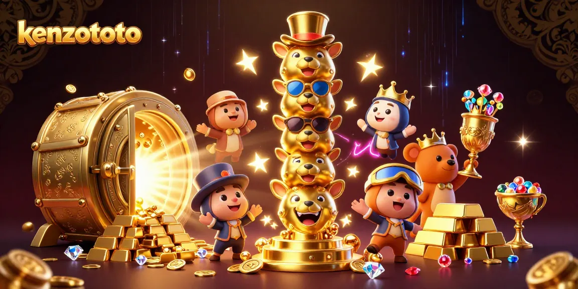 kenzototo showcases an exciting golden totem pole in a lively, treasure-filled casino scene.