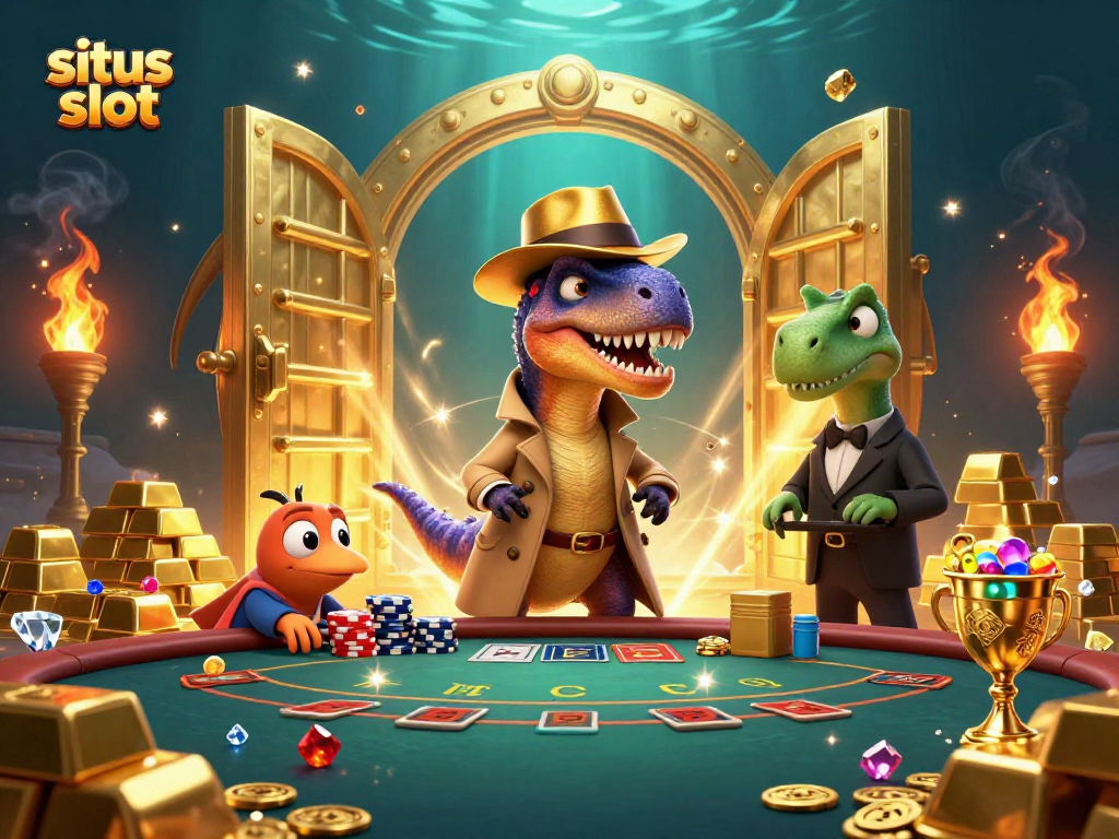Menang di situs slot sambil berinteraksi dengan karakter kartun 3D yang menarik di kasino.