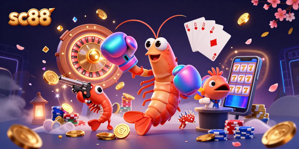 Experience the thrilling action of sc88 with vibrant casino characters and exciting game elements.