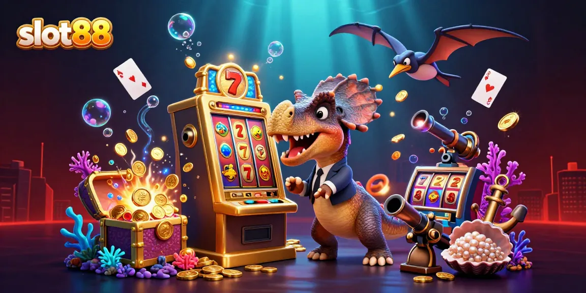 slot88 menghadirkan jackpot koin dengan dinosaurus beraksi di mesin slot mewah
