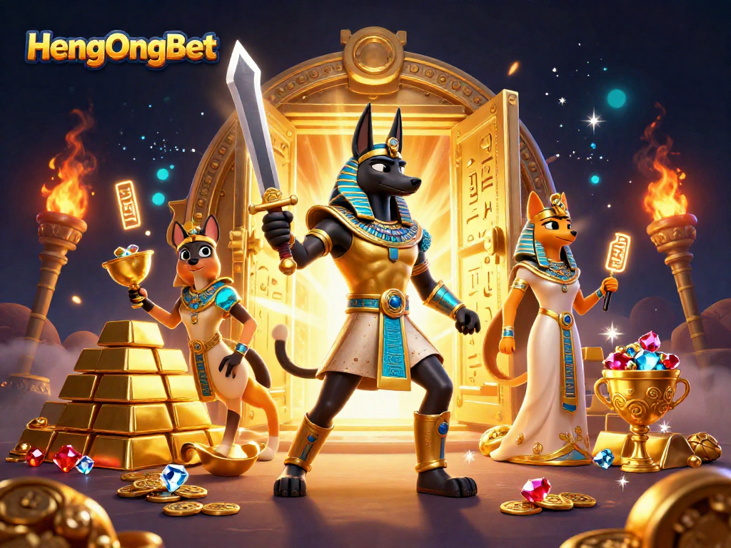 Engage with HengOngBet's thrilling gameplay featuring ancient Egyptian warriors and treasures.