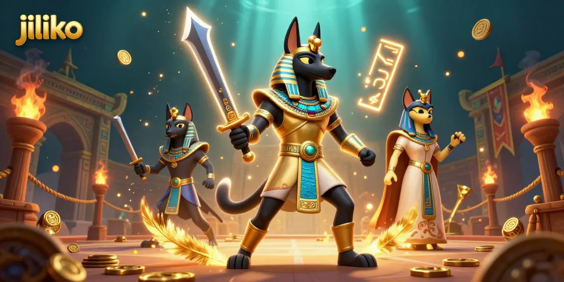 Win big at jiliko with Anubis and Bastet in an ancient Egyptian casino arena.