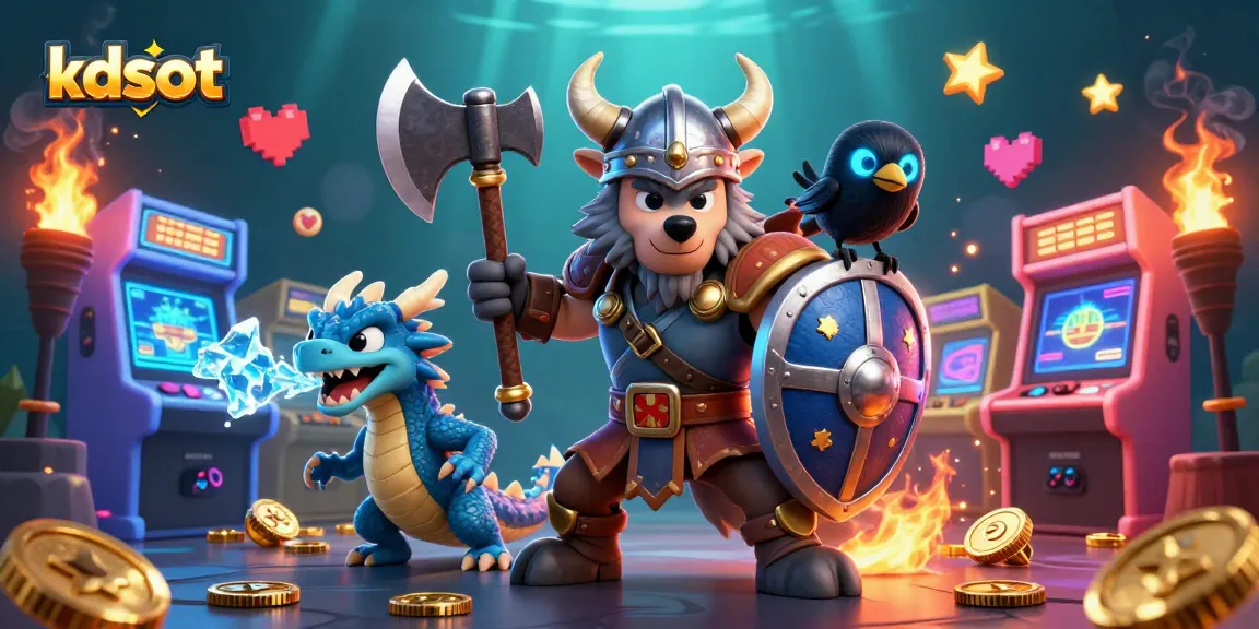 Engage with kdslot's immersive gaming experience featuring a Viking wolf warrior and more.