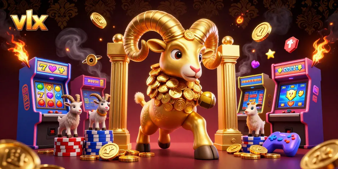 Engage with the vibrant 3D ram and slot elements in vlxx casino art.