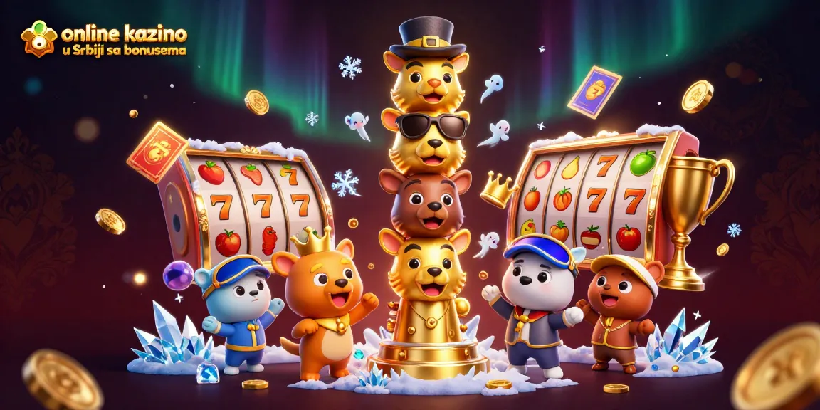 Engage with thrilling online kazino u Srbiji sa bonusima, featuring a vibrant 3D casino scene.