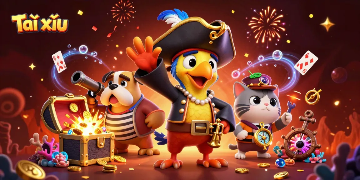 Experience the excitement of Tài xỉu with vibrant characters and casino elements.