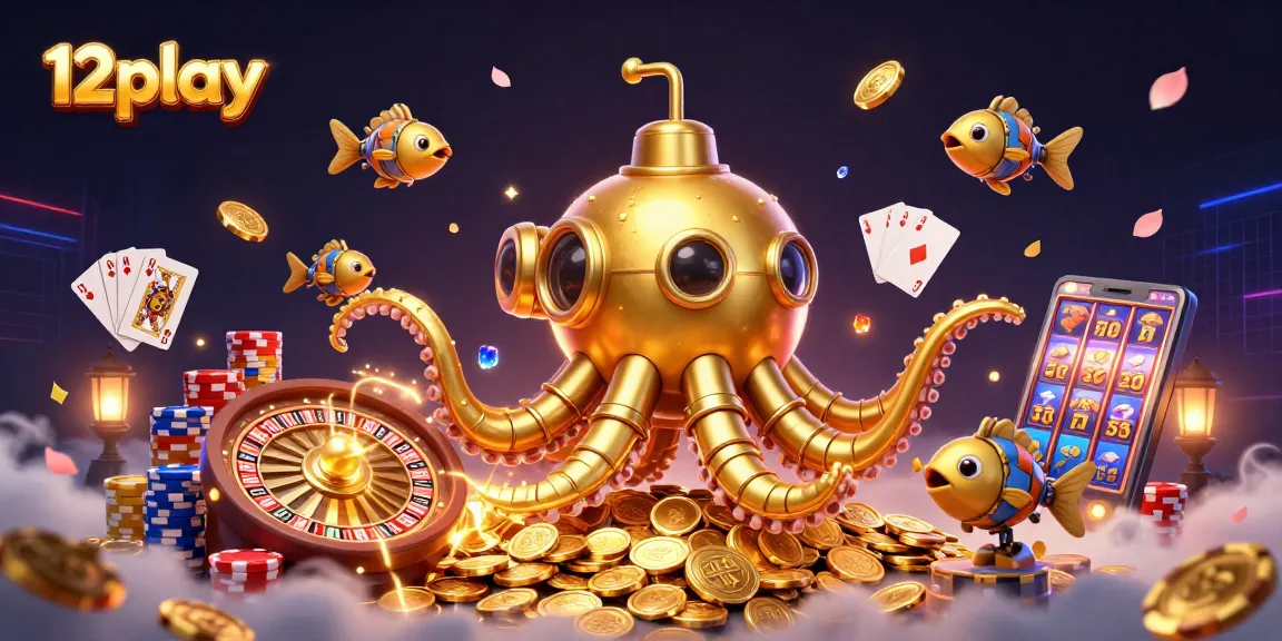 Engage with 12play's thrilling games amidst a vibrant 3D underwater casino atmosphere.