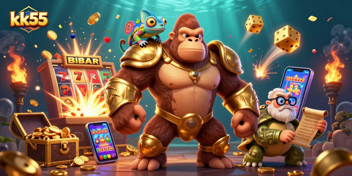 Experience thrills with kk55 at a vibrant online casino bursting with jackpots and colorful elements.