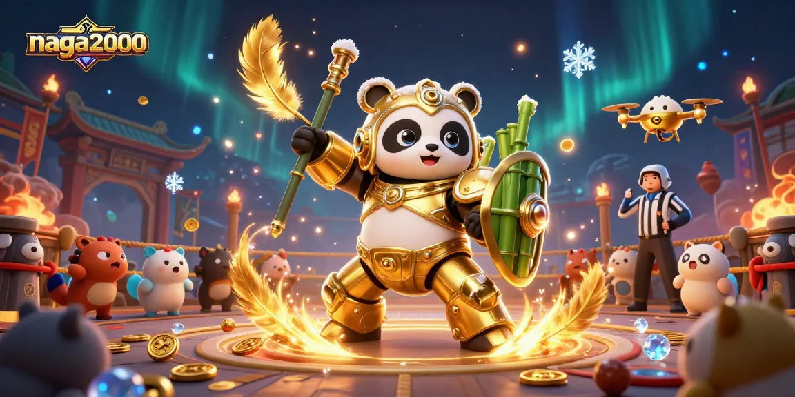 Permainan slot di naga2000 dengan robot panda bertarung, menghasilkan pengalaman seru bagi pemain.