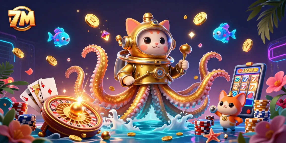 Experience thrilling moments at 7M with vibrant casino elements and dynamic gaming action.