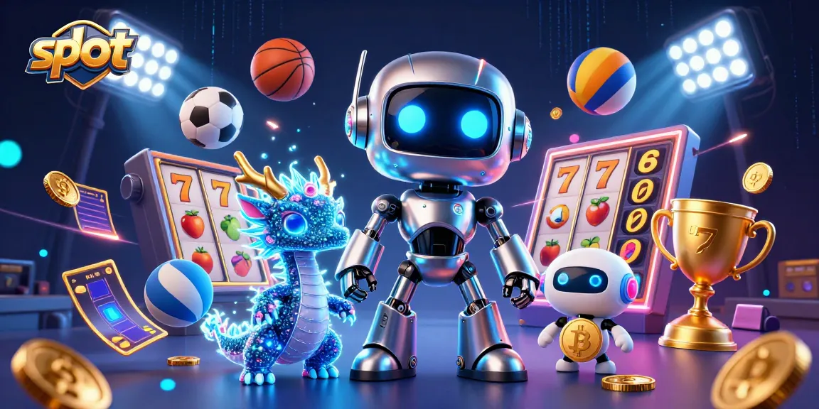 Putaran slot yang menarik dan simbol keberuntungan dalam ilustrasi 3D yang dinamis.