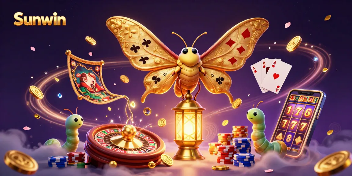 Win big with Sunwin while enjoying vibrant casino scenes featuring animated characters.