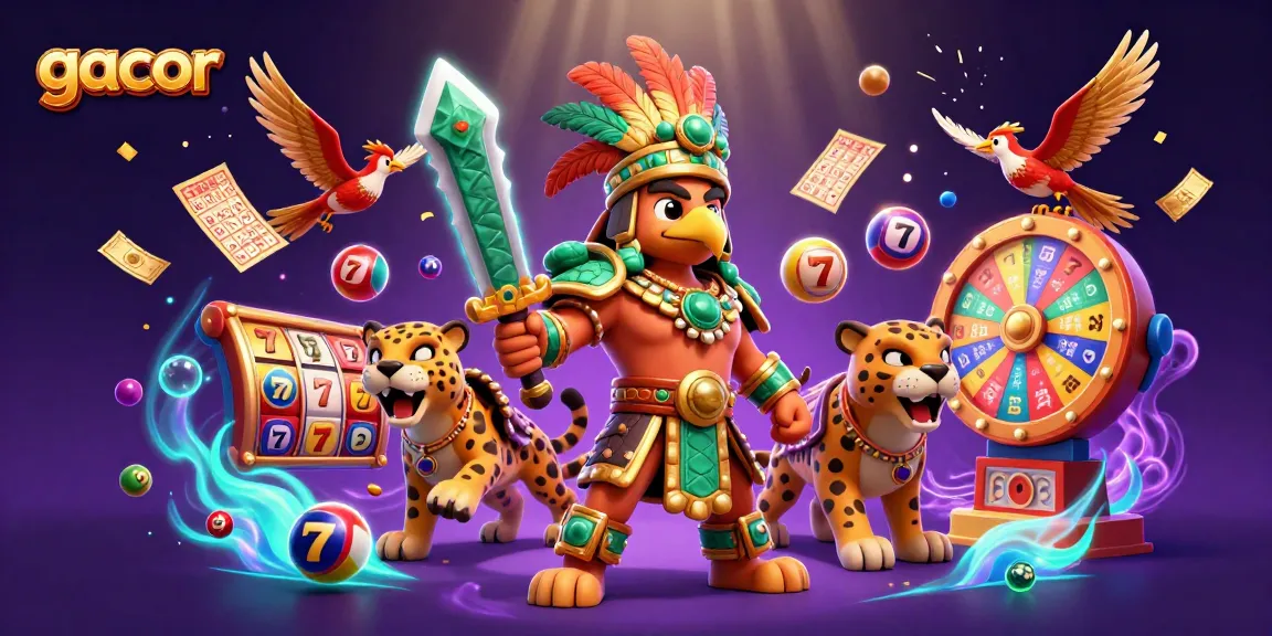 Play thrilling gacor slots with vibrant elements and dynamic action in this detailed casino scene.