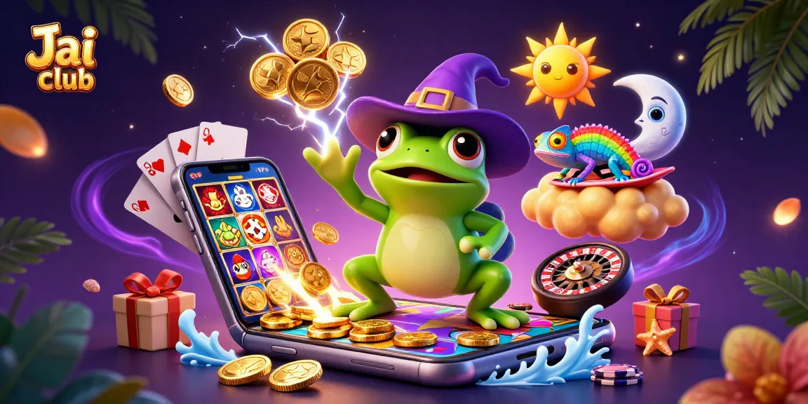 Spin and win with Jai club's vibrant gaming atmosphere featuring golden coins and dynamic game elements.