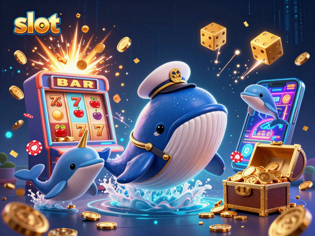 Spin the slot reels and uncover jackpots in this vibrant casino scene.