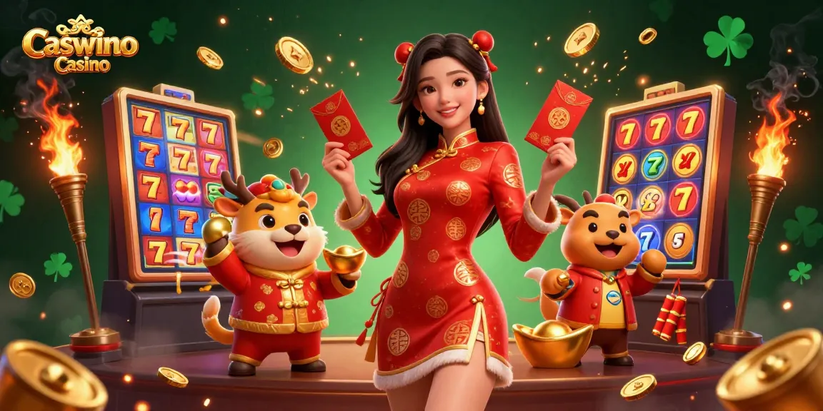 Engage with Caswino Casino's vibrant gaming scene, featuring stunning slots and rich festive elements.