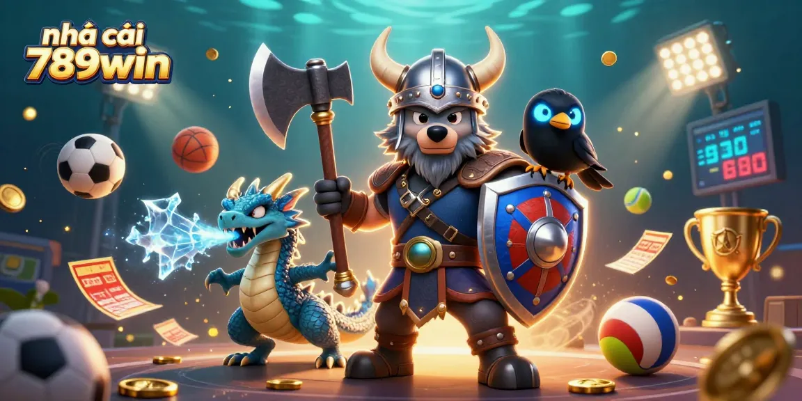 Engage in thrilling action with nhà cái 789win, showcasing a vibrant 3D casino scene with dynamic sports betting elements.