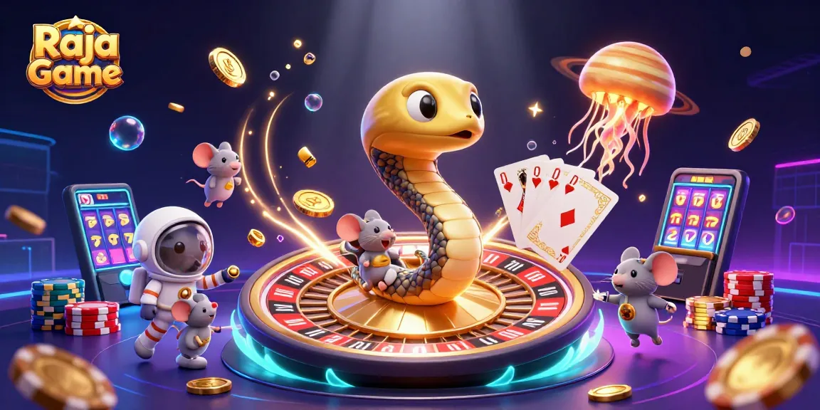 Exciting Raja Game with astronaut mice betting on Saturn's rings as a roulette wheel.