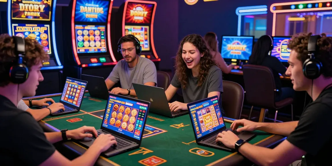 Players engaged in exciting online gaming at ngamenjitu with dynamic visuals and mobile devices.