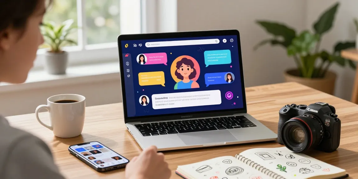 Engaging user interaction with spicy AI technology in a vibrant home office setting.