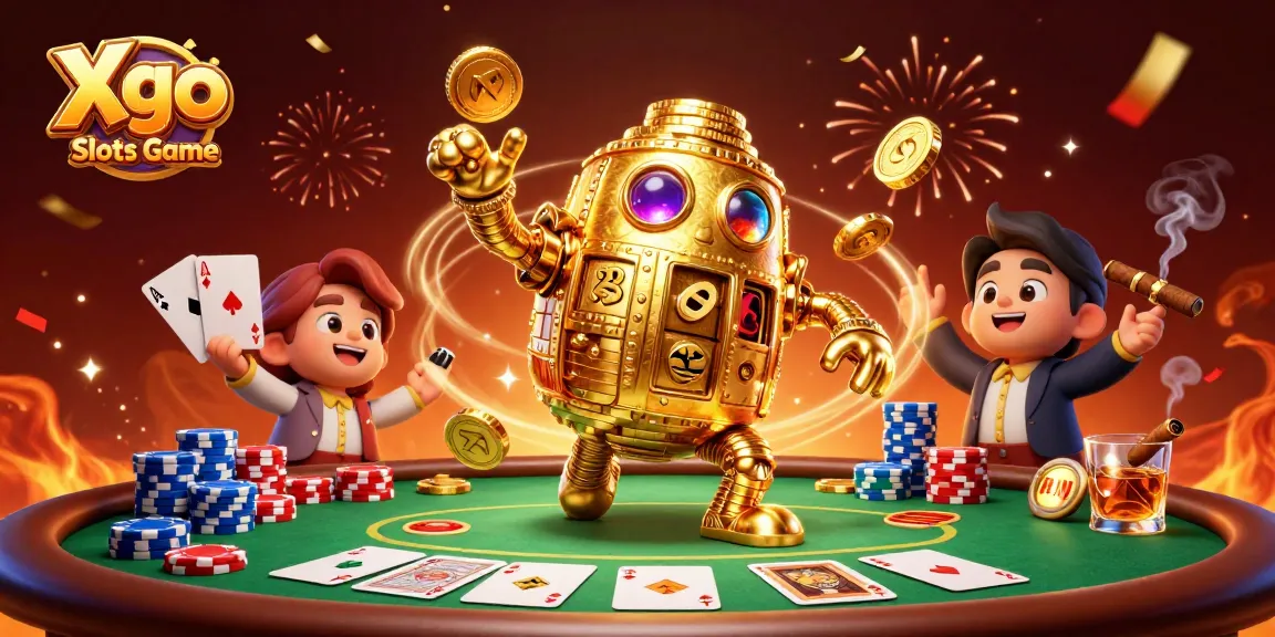 Experience the thrill of Xgo Slots Game with vibrant 3D characters and casino elements in action.