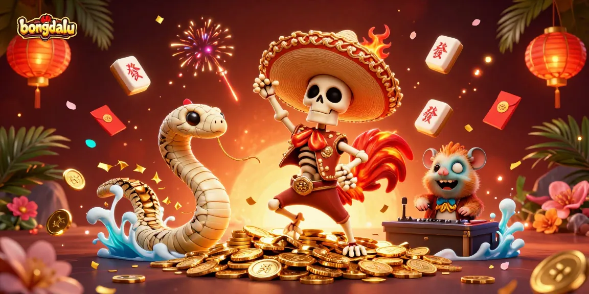 Experience the excitement of bongdalu casino action with a vibrant, dynamic illustration featuring colorful characters and gaming elements.