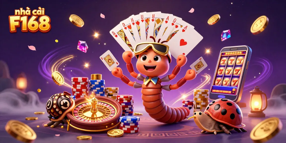 Experience the thrill at nhà cái F168 with dynamic gaming elements and colorful characters in action.