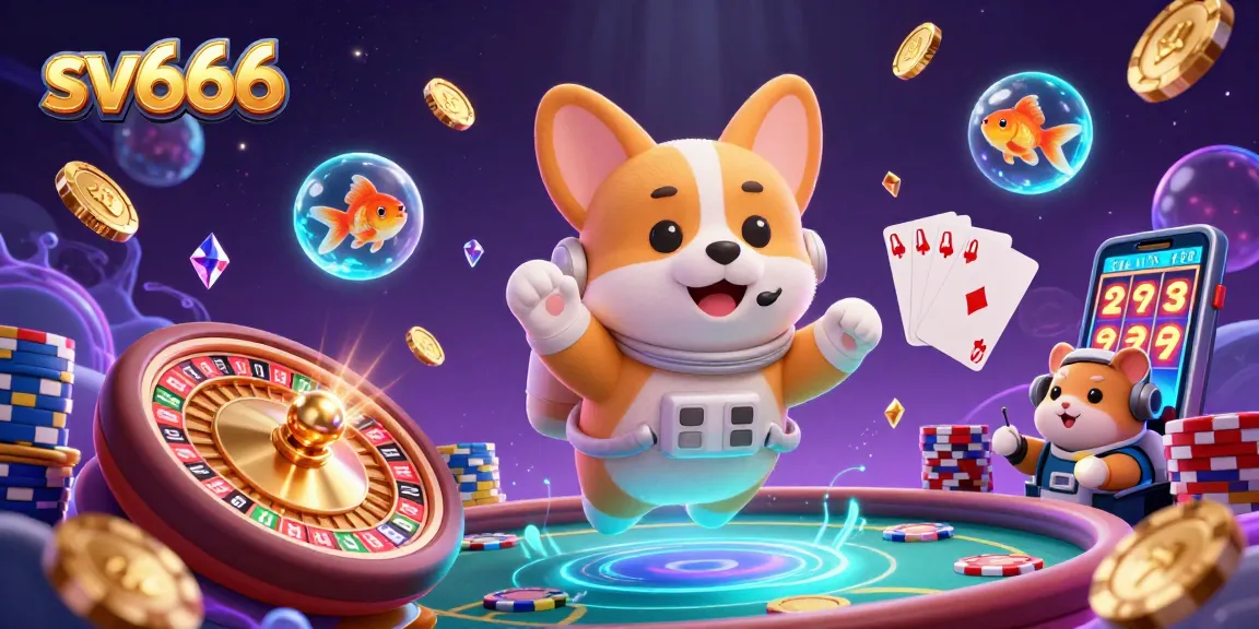 Experience thrilling gaming action at sv666 with a vibrant casino scene featuring floating coins and exciting game elements.